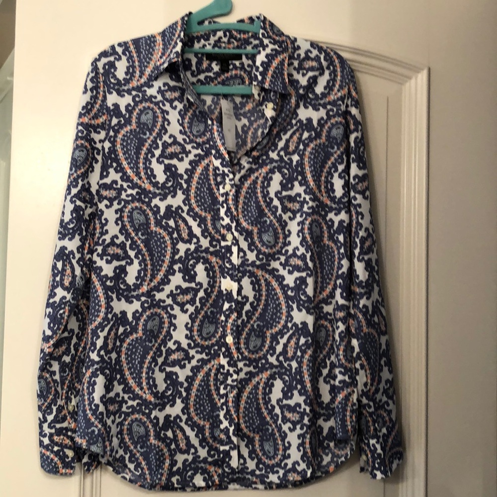 NWT Banana republic paisley blouse